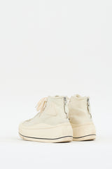 R13 White Canvas Kurt Platform Sneaker