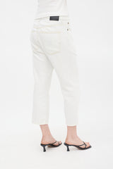 R13 White Kinney Tailor Drop Seat Jeans