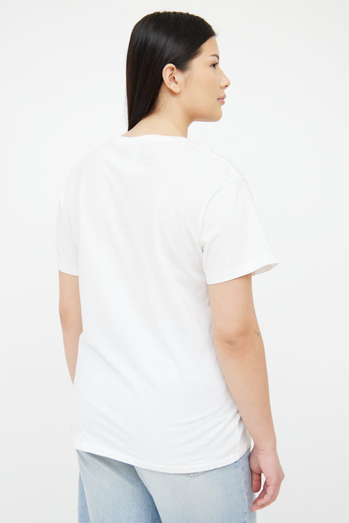 R13 White & Black Graphic Short Sleeve T-Shirt