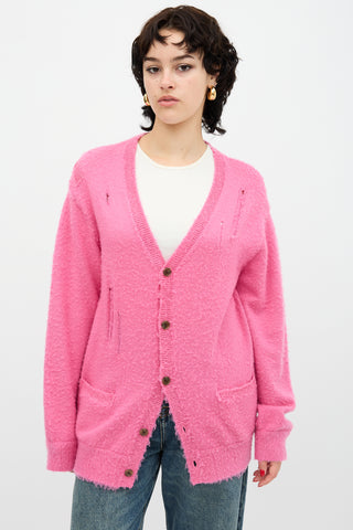 R13 Wool Shaggy Oversized Cardigan