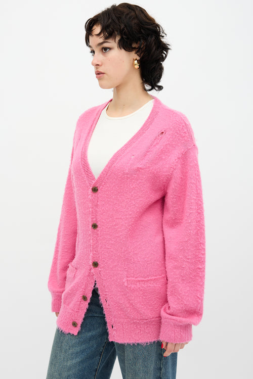 R13 Wool Shaggy Oversized Cardigan