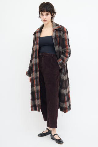 Rachel Comey Burgundy Corduroy Cropped Pant