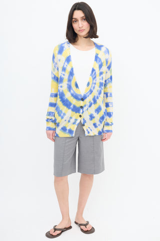 Raquel Allegra Blue & Yellow Tie Dye Cardigan