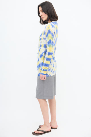 Raquel Allegra Blue & Yellow Tie Dye Cardigan