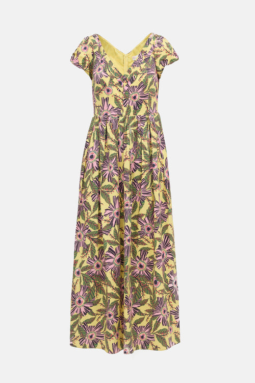 Red Valentino Floral Maxi Dress