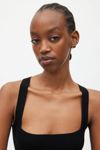 Hermès Gold & Black Pop H Earring