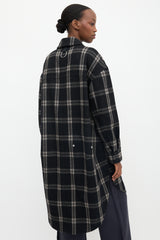 Tibi Wool Plaid Oversized Shirt Jacket