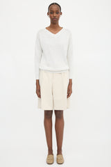 Brunello Cucinelli Metallic V-Neck Sweater