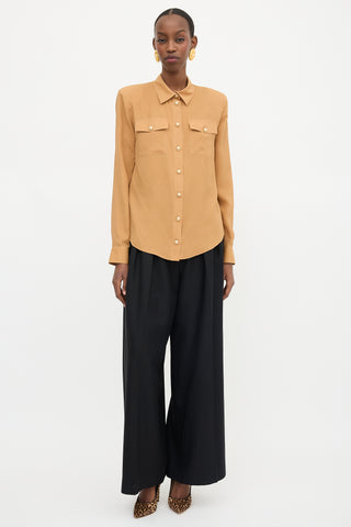 Balmain Silk Button Up Shirt
