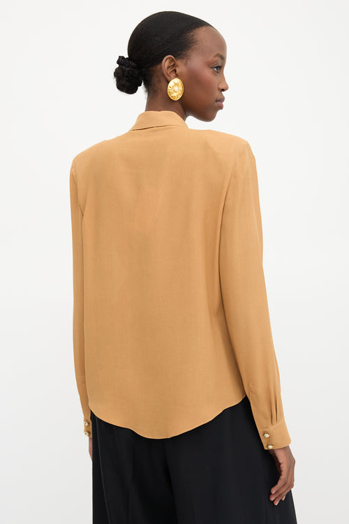 Balmain Silk Button Up Shirt