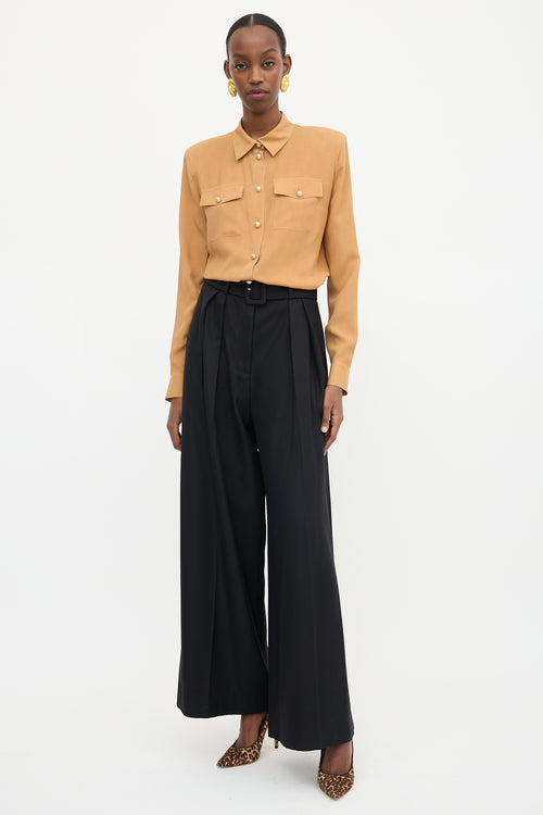 Balmain Silk Button Up Shirt