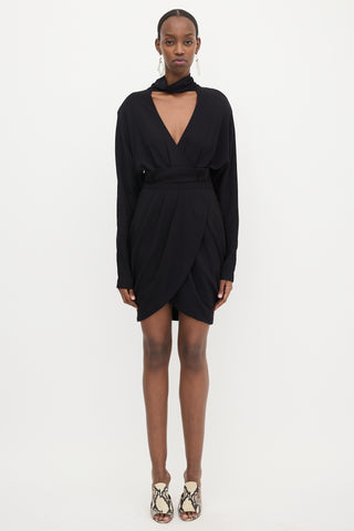Versace Crepe Cut Out Dress