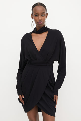 Versace Crepe Cut Out Dress