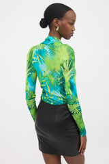 Versace Leaf Printed Bodysuit