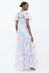 Matsouri Tulle Appliqué Maxi Dress
