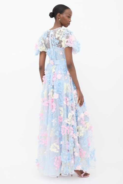 Matsouri Tulle Appliqué Maxi Dress
