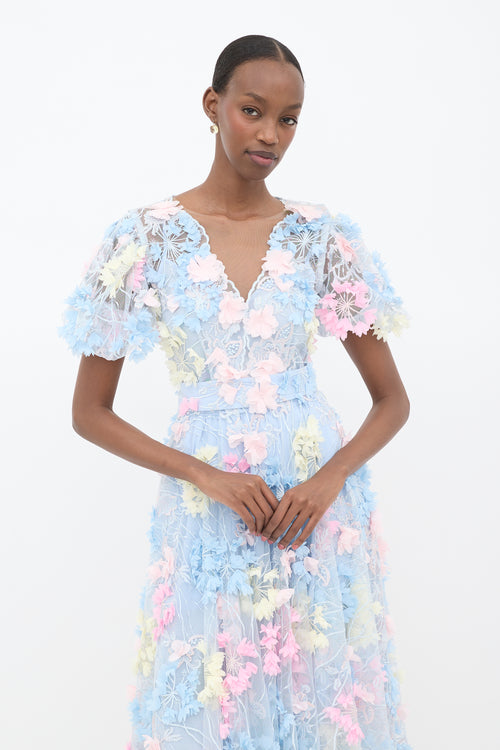 Matsouri Tulle Appliqué Maxi Dress