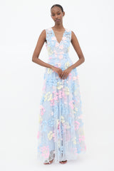 Matsouri Tulle Appliqué Maxi Dress