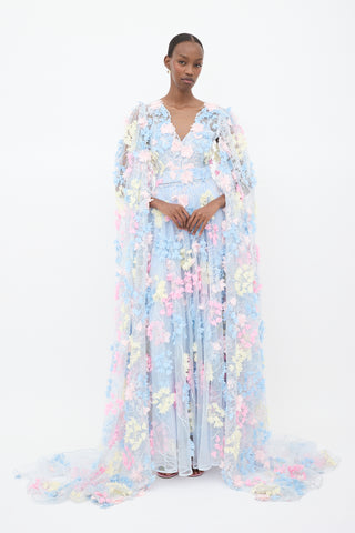 Matsouri Tulle Appliqué Maxi Dress