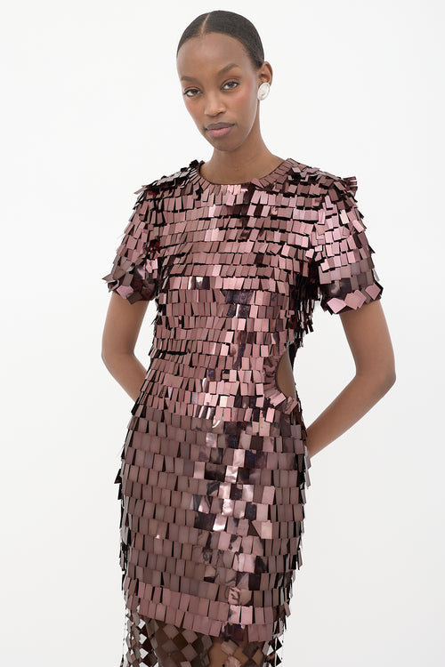 Simkhai Paillette Fringe Dress