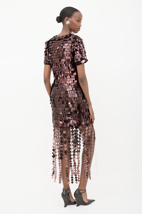 Simkhai Paillette Fringe Dress