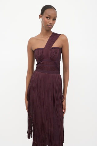 Hervé Léger Fringe Bandage Dress