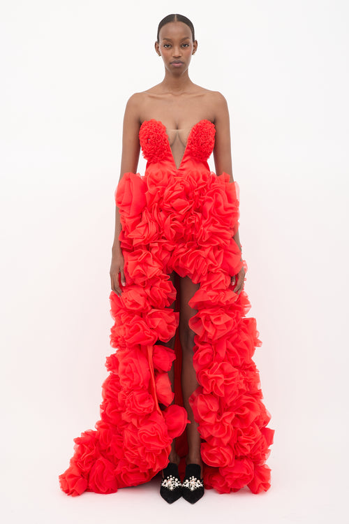 Dejzi Ruffled Sleeveless Maxi Dress