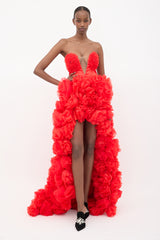 Dejzi Ruffled Sleeveless Maxi Dress