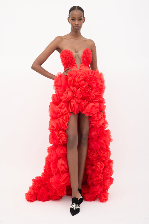 Dejzi Ruffled Sleeveless Maxi Dress