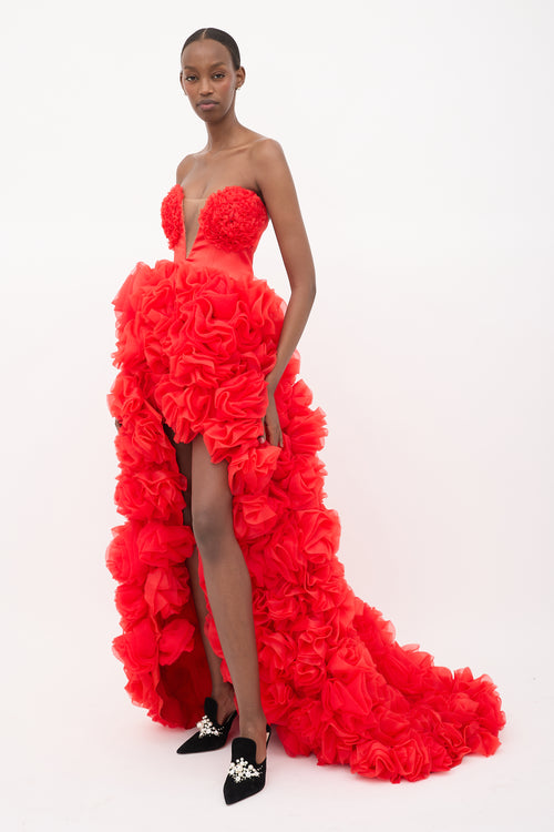 Dejzi Ruffled Sleeveless Maxi Dress