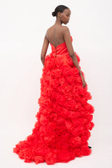 Dejzi Ruffled Sleeveless Maxi Dress
