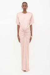 The Andamane Satin Iris Maxi Dress
