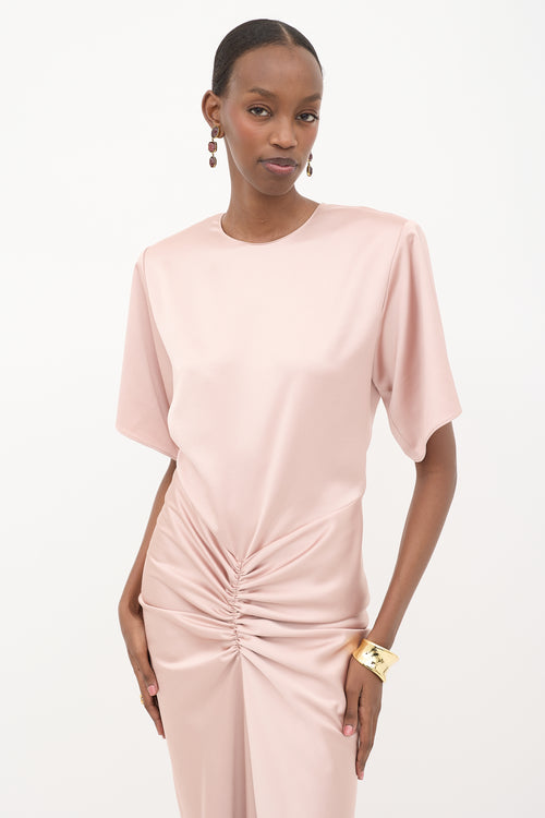 The Andamane Satin Iris Maxi Dress