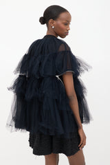 Simone Rocha Tulle Ruffled Cape Jacket