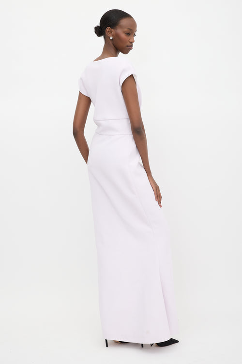 Maticevski Asymmetrical Pleated Maxi Dress
