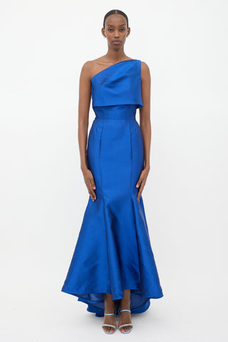 Greta Constantine Silk & Wool Satin Twill Dress