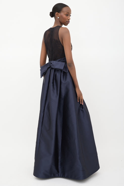 Zuhair Murad Pleated Bow Maxi Dress