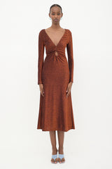 Johanna Ortiz Lurex Knit Cairo Nights Dress