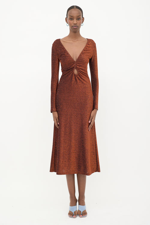Johanna Ortiz Lurex Knit Cairo Nights Dress
