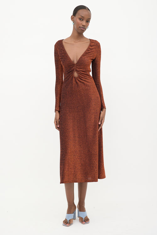 Johanna Ortiz Lurex Knit Cairo Nights Dress