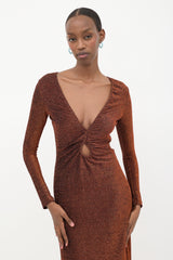 Johanna Ortiz Lurex Knit Cairo Nights Dress