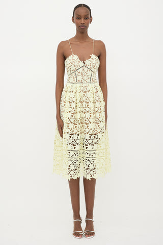 Self-Portrait Floral Guipure Lace Dress