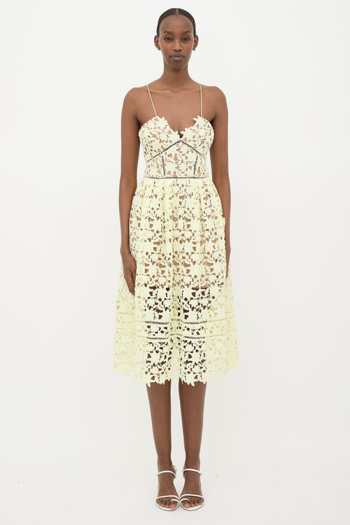 Self-Portrait Floral Guipure Lace Dress