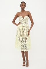 Self-Portrait Floral Guipure Lace Dress