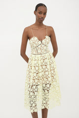 Self-Portrait Floral Guipure Lace Dress