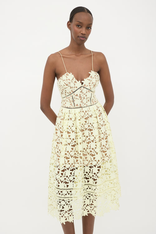 Self-Portrait Floral Guipure Lace Dress