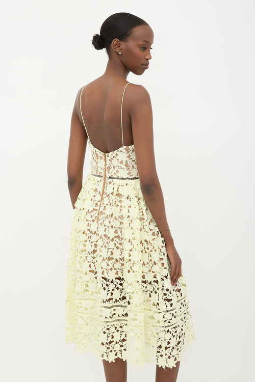 Self-Portrait Floral Guipure Lace Dress