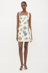Alemais Linen Printed Mini Dress