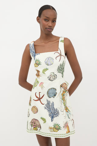 Alemais Linen Printed Mini Dress