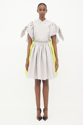 Greta Constantine Silk Faille Torcade Dress